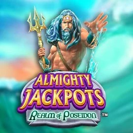 Almighty Jackpots – Realm of Poseidon slot logo by Novomatic at RoyalsTiger Casino