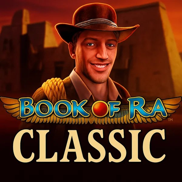Book of Ra Classic slot logo by Novomatic at RoyalsTiger Casino