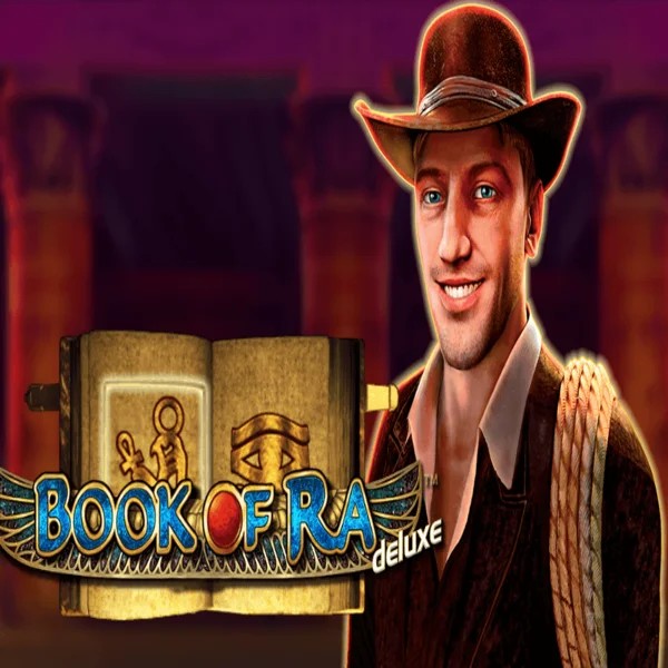 Book of Ra Deluxe logo – Slots by Novomatic at RoyalsTiger Casino