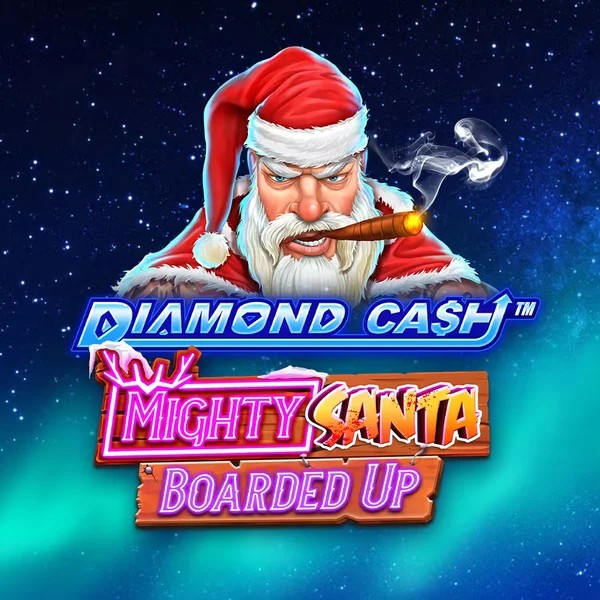 Official Slots logo: Diamond Cash Mighty Santa Boarded Up by Greentube at RoyalsTiger Casino
