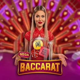 Mega Baccarat casino game by Pragmatic Play – featured logo at RoyalsTiger Casino