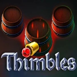 Thimbles online game logo by Evoplay on royalstiger.eu.com