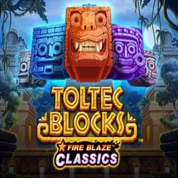 Fire Blaze: Toltec Blocks logo by Rarestone Gaming at RoyalsTiger Casino